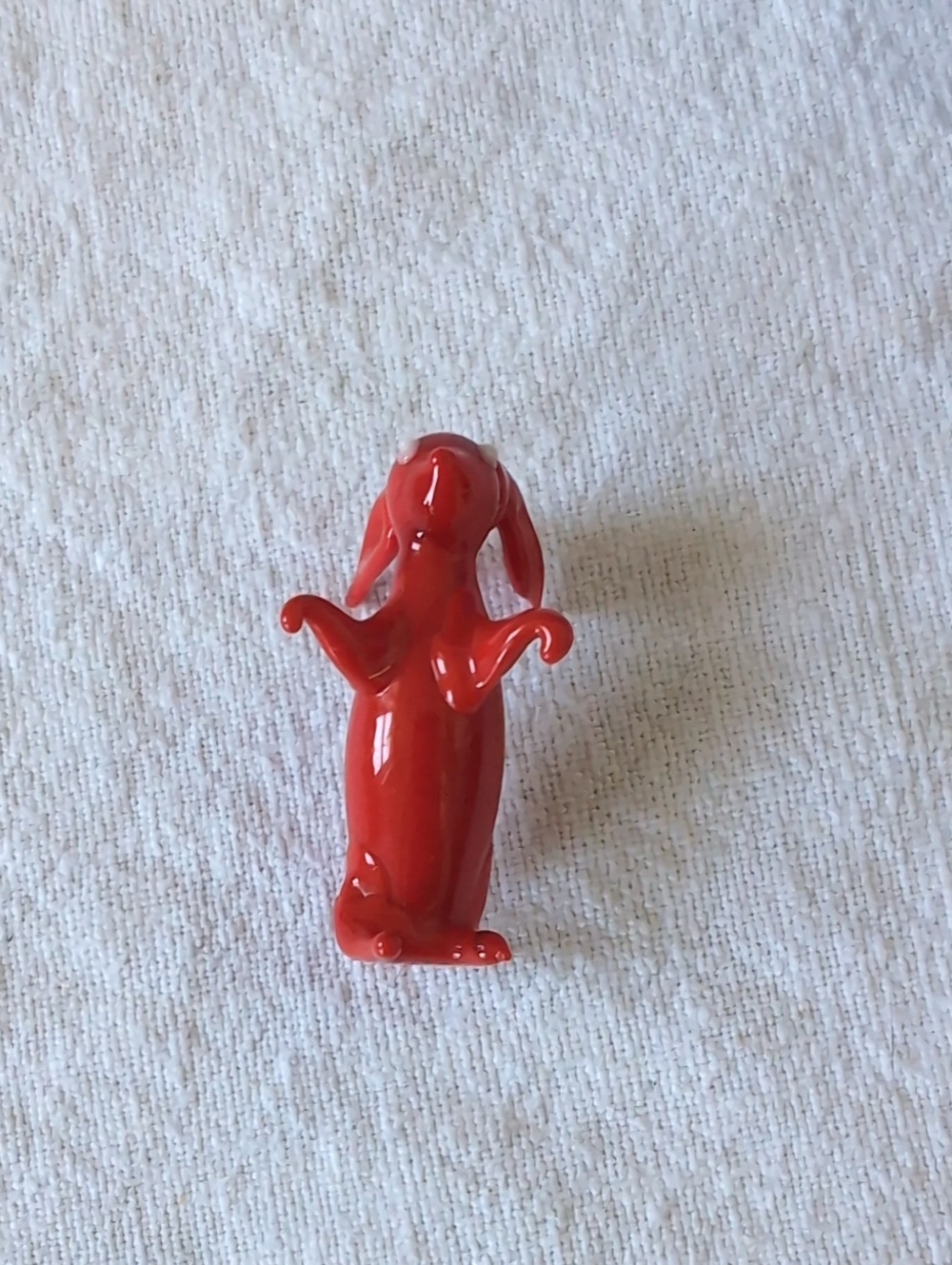 Mid Century Collectable Glass Red Rabbit - Picture 3 of 5